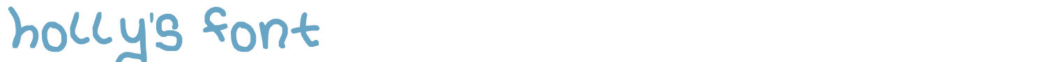 sample holly's font font